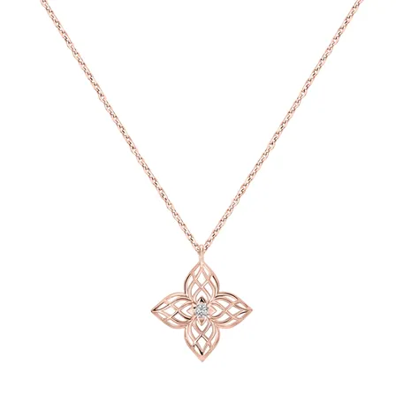 Náhrdelník s diamantom Galactic Blossom
