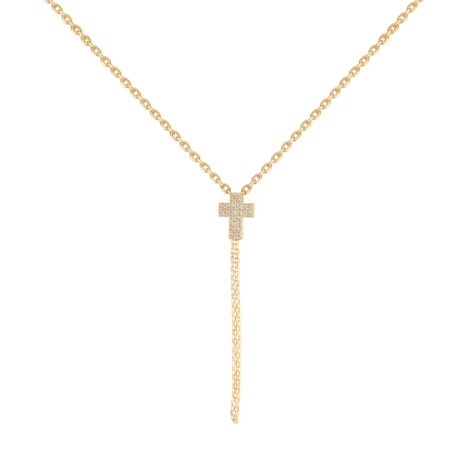 Náhrdelník s diamantmi Divine Cross