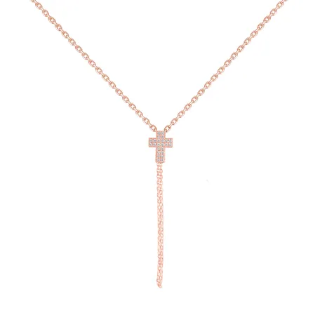 Náhrdelník s diamantmi Divine Cross