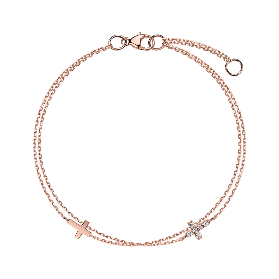 Náramok s diamantmi Bright Cross