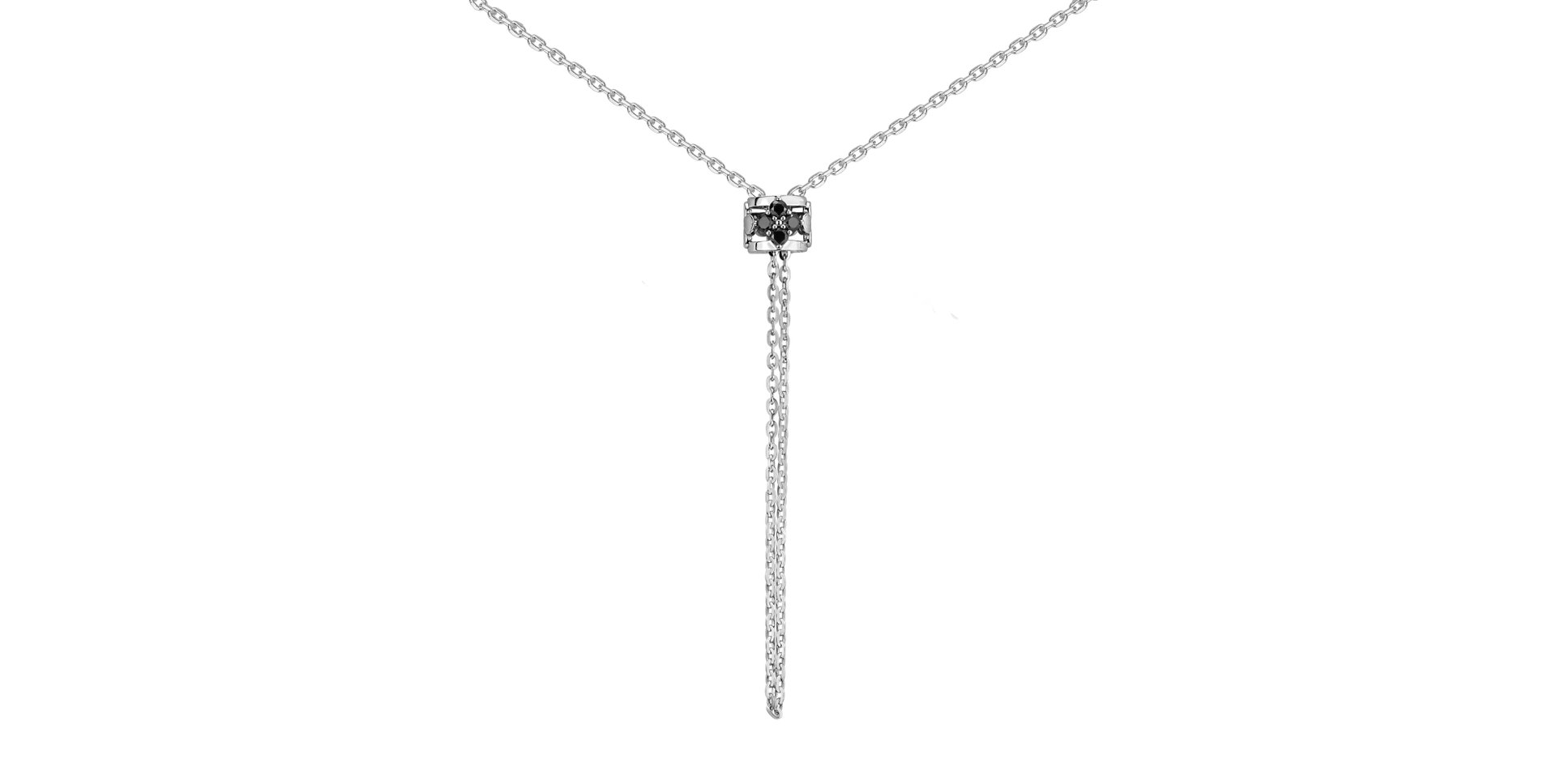 Náhrdelník s čiernymi diamantmi Virela