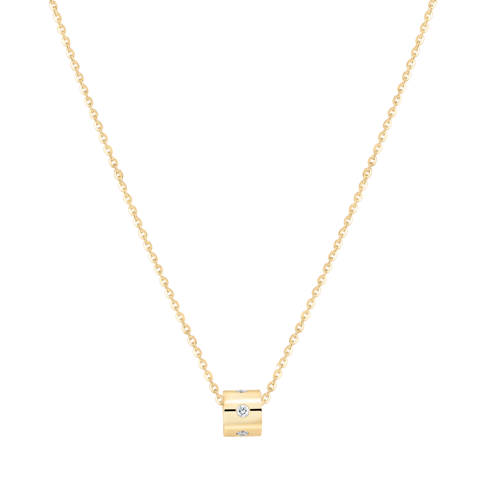 Náhrdelník s diamantmi Glittering Line