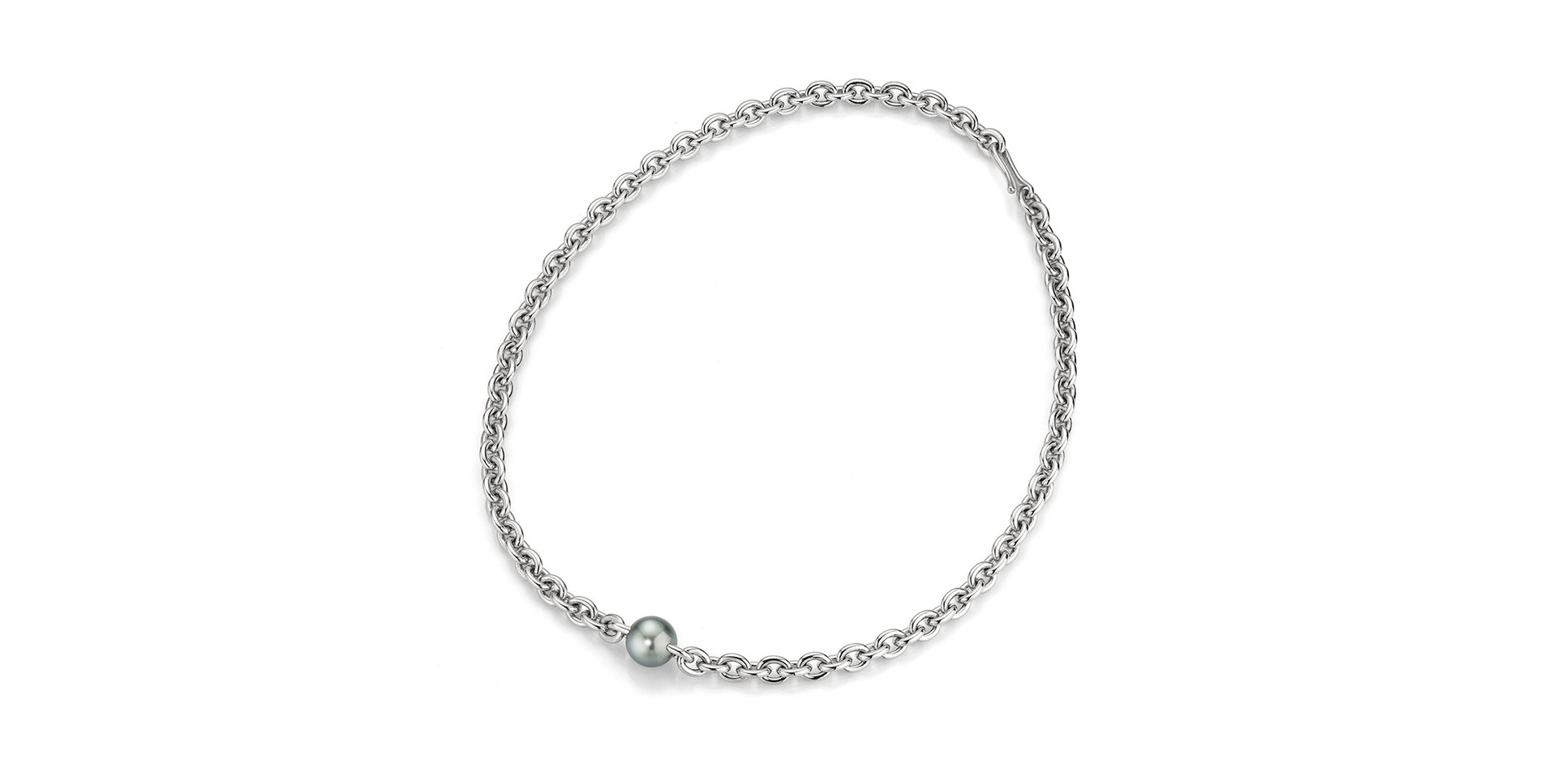 Strieborný náhrdelník s perlou Bold