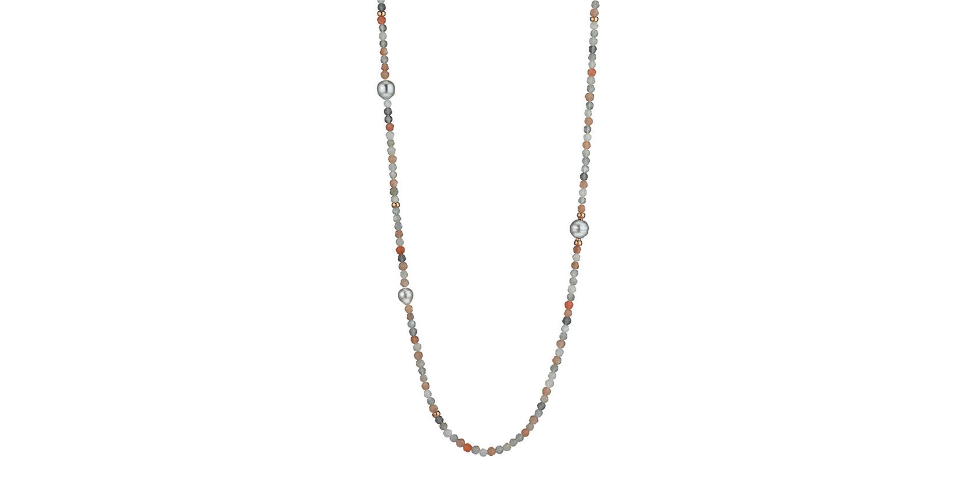 Náhrdelník s mesačným kameňom a perlou Big Bang