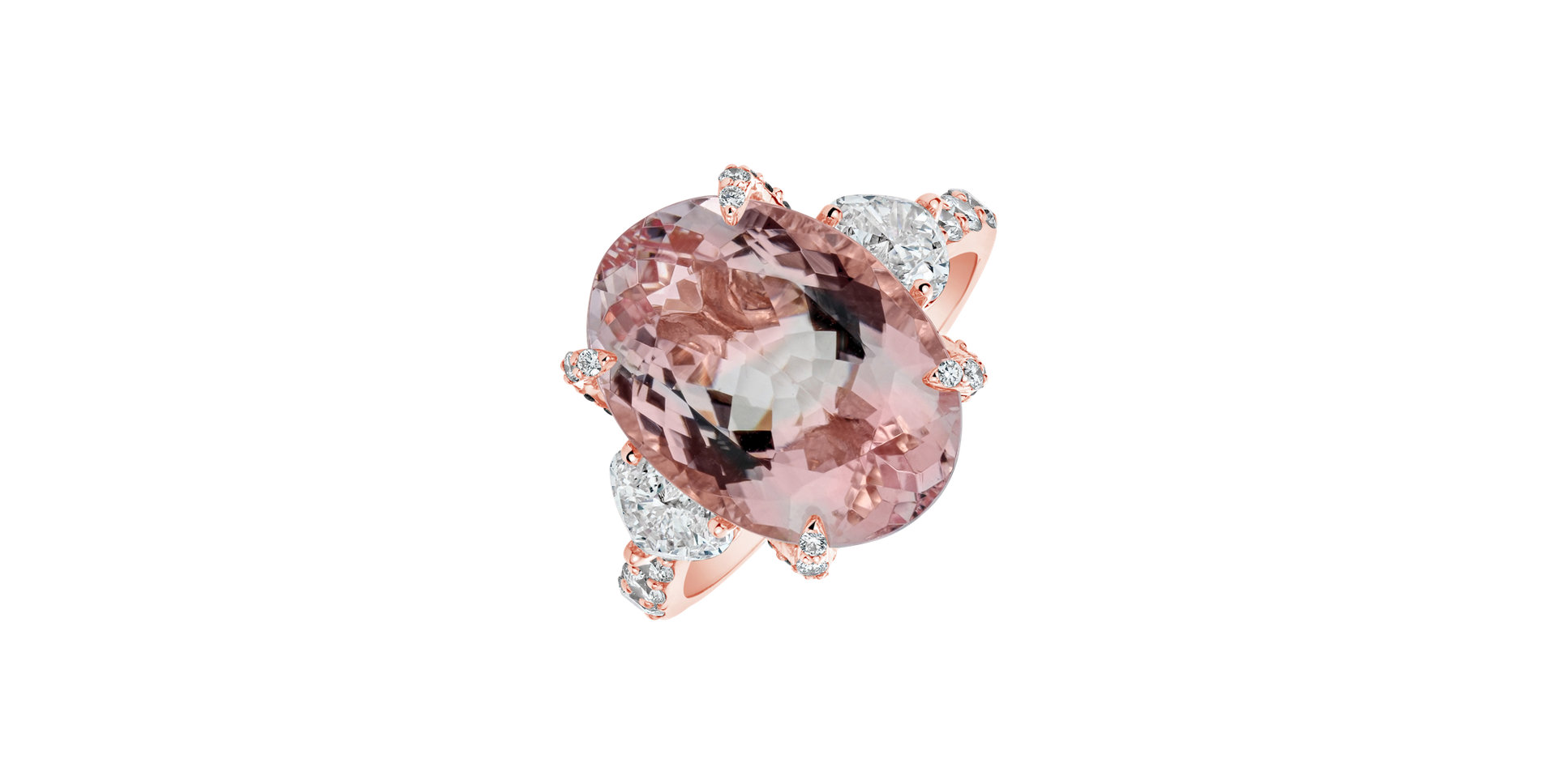 Prsteň s diamantmi a turmalínom Deloraine