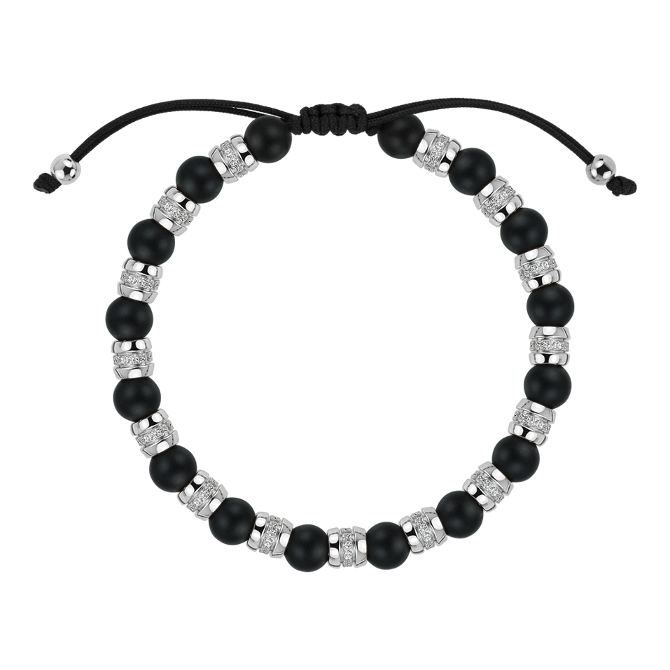 Náramok s diamantmi a achátmi Noctrelia