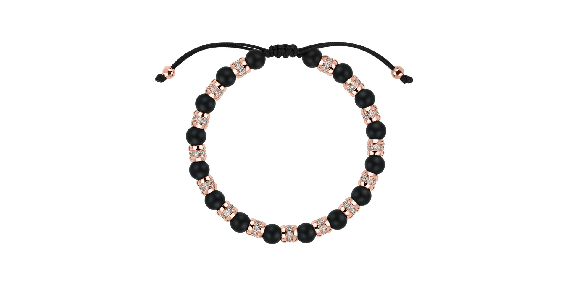 Náramok s diamantmi a achátmi Noctrelia