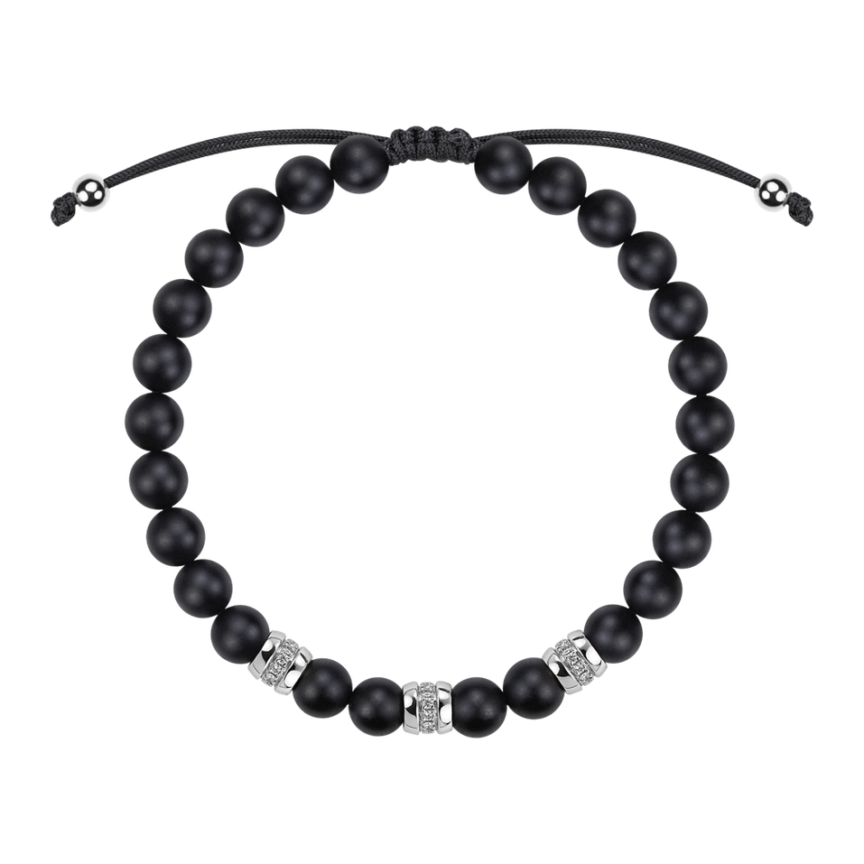 Náramok s diamantmi a achátmi Stillstorm