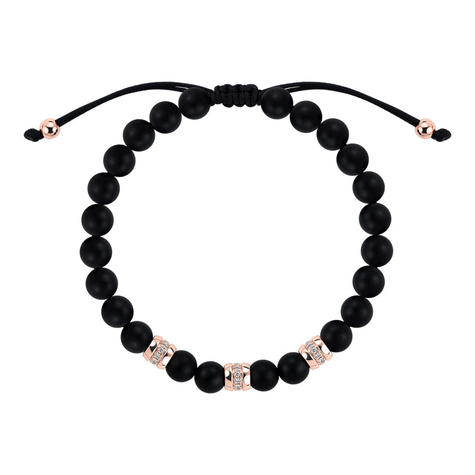 Náramok s diamantmi a achátmi Stillstorm