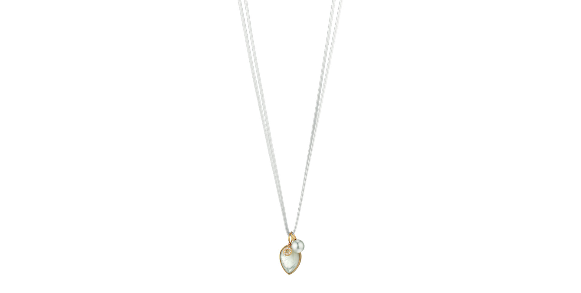 Náhrdelník s diamantmi, perlou a perleťou Melange