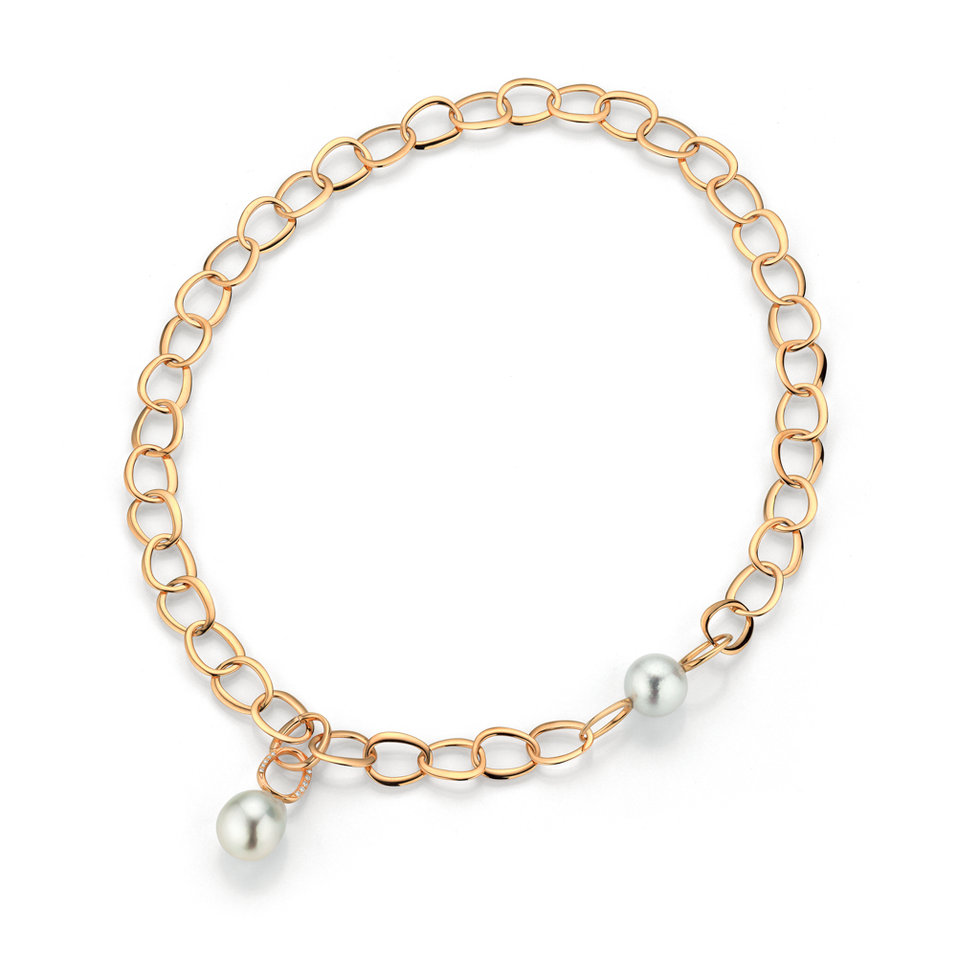 Náhrdelník s diamanty a perlami Modern Classics