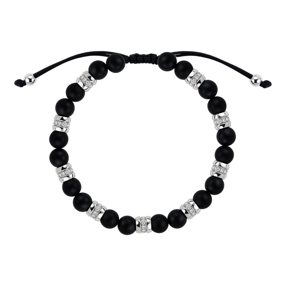 Náramok s diamantmi a achátmi Noctrelis