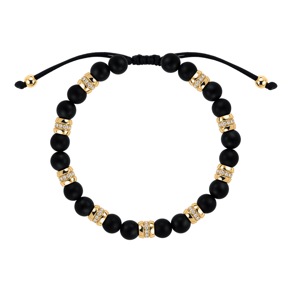 Náramok s diamantmi a achátmi Noctrelis