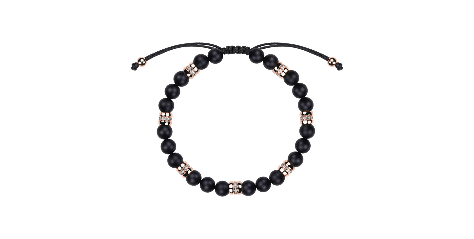 Náramok s diamantmi a achátmi Eclipse String