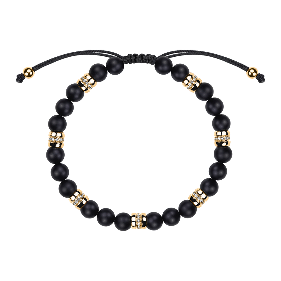Náramok s diamantmi a achátmi Eclipse String