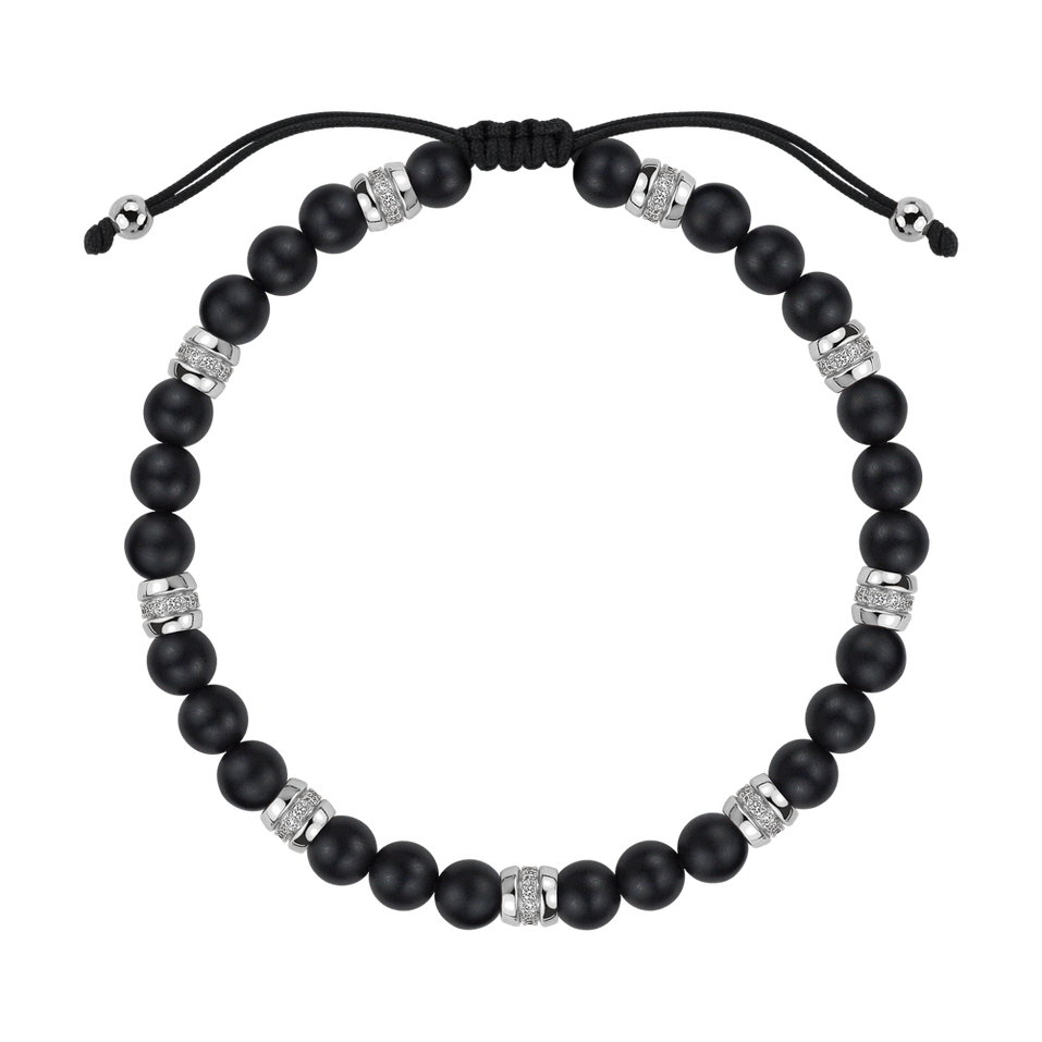 Náramok s diamantmi a achátmi Eclipse String