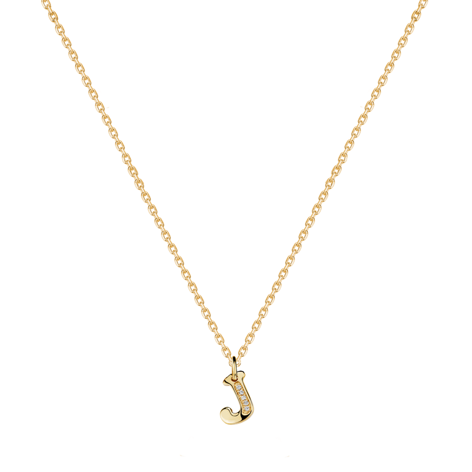 Náhrdelník s diamantmi Dream Letter J