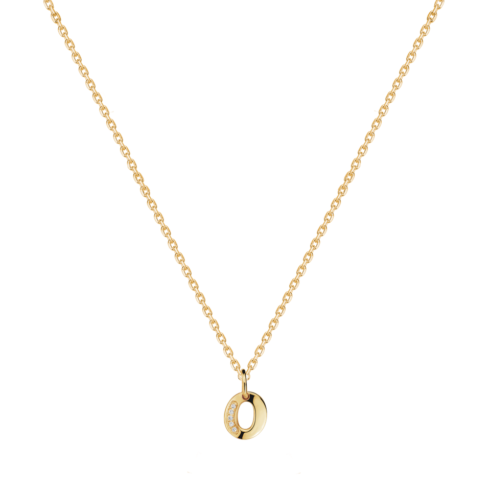 Náhrdelník s diamantmi Dream Letter O