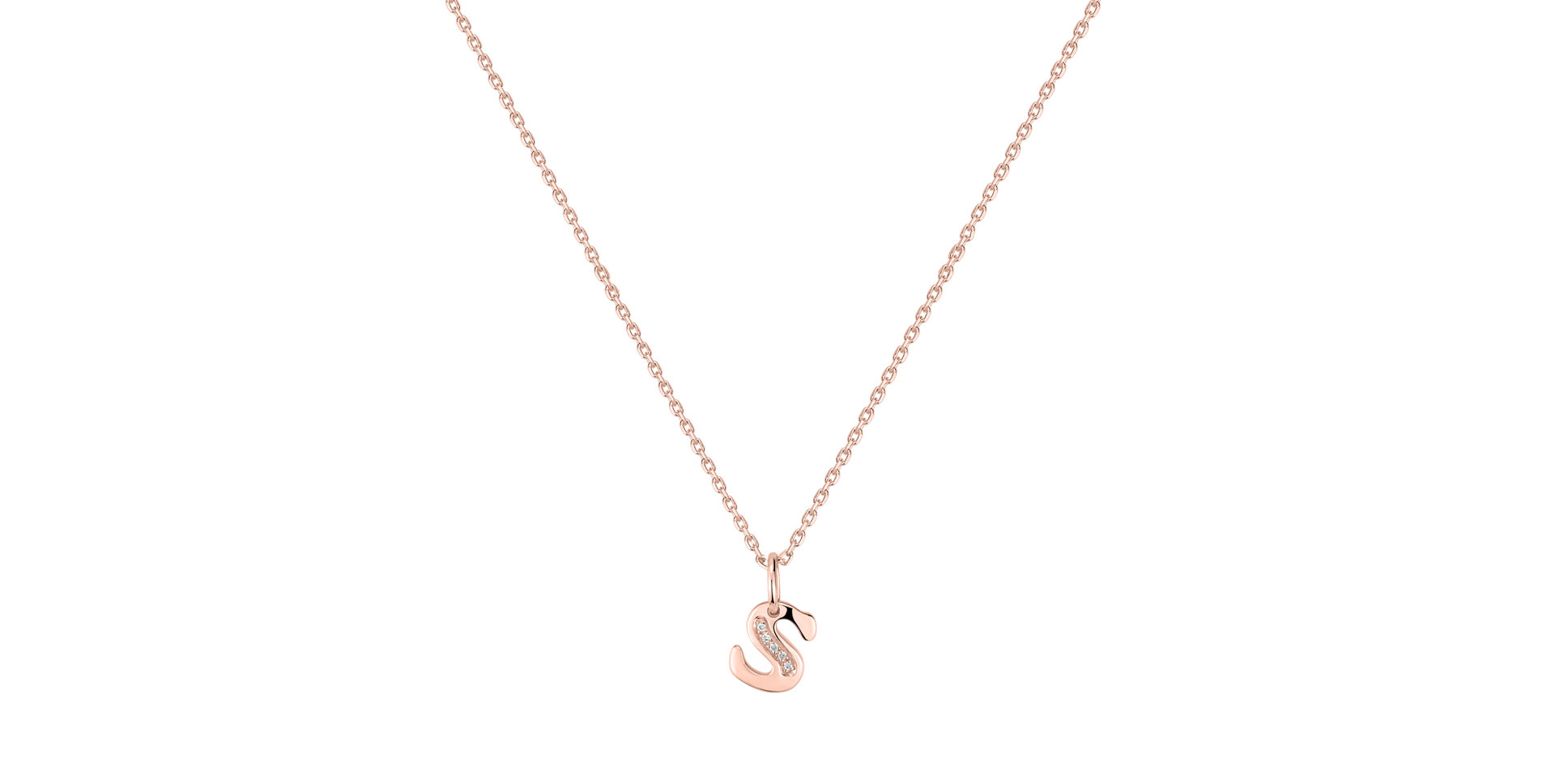 Náhrdelník s diamantmi Dream Letter S