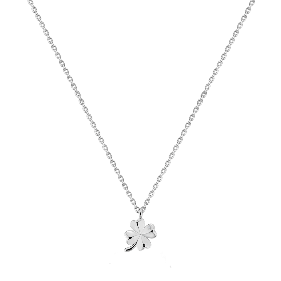 Náhrdelník s diamantom Leaf of Luck