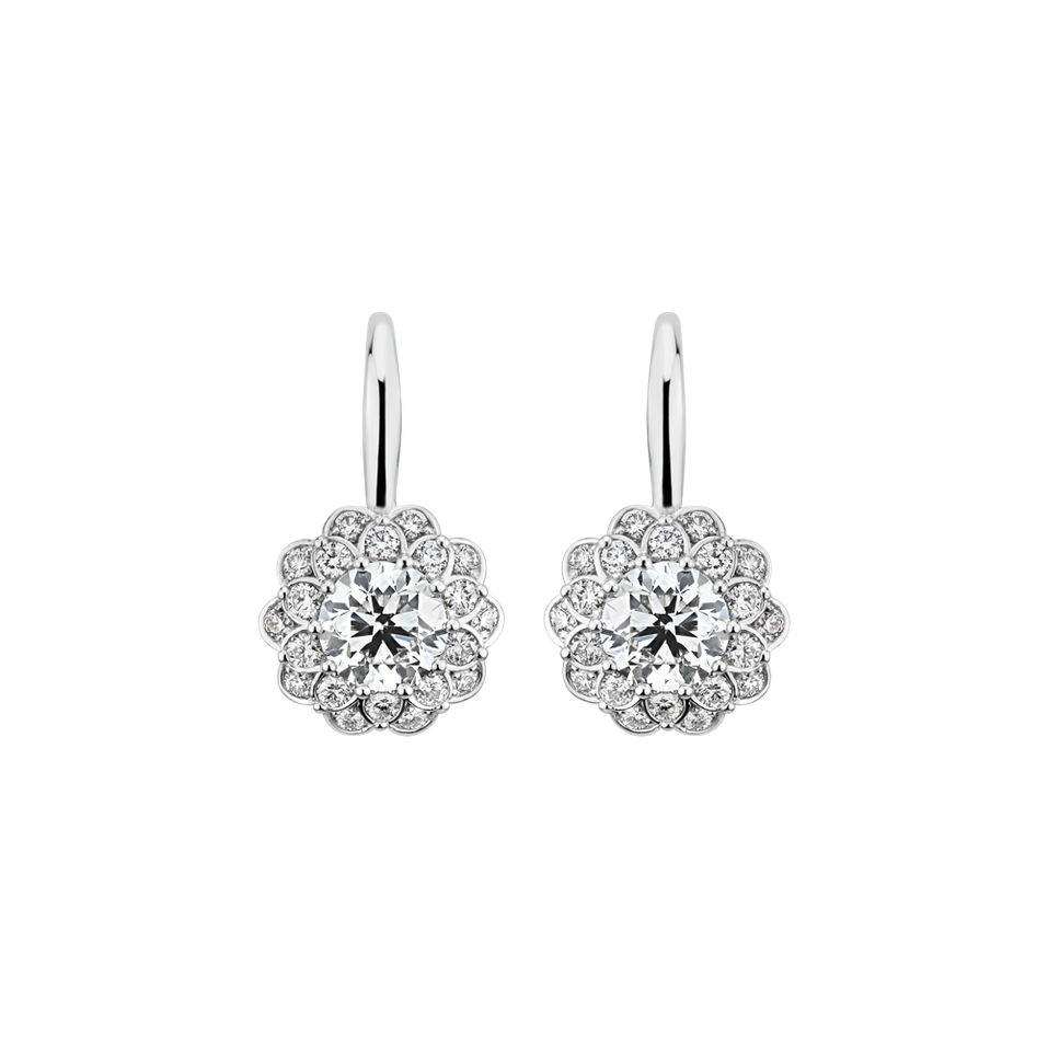 Náušnice s diamantmi Princess Bloom