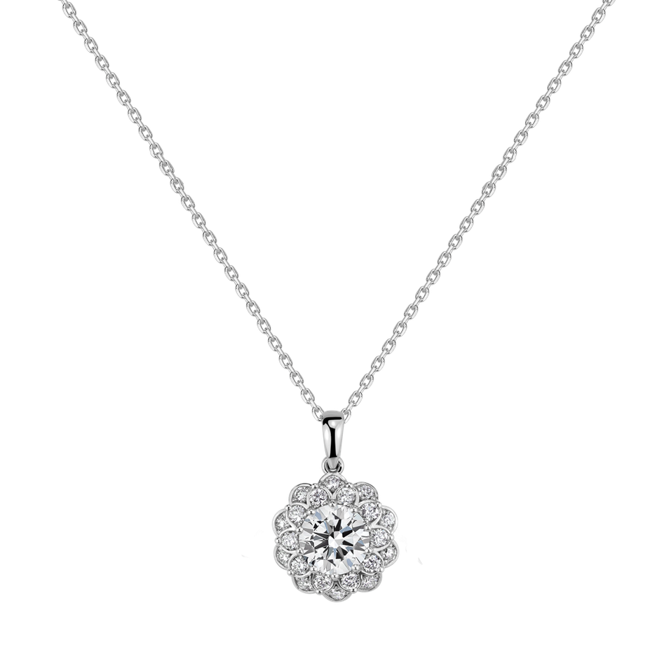 Náhrdelník s diamantmi Flower Joy