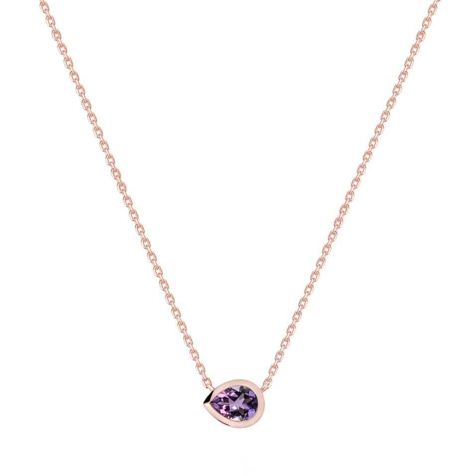 Náhrdelník s ametystom Solara Drop