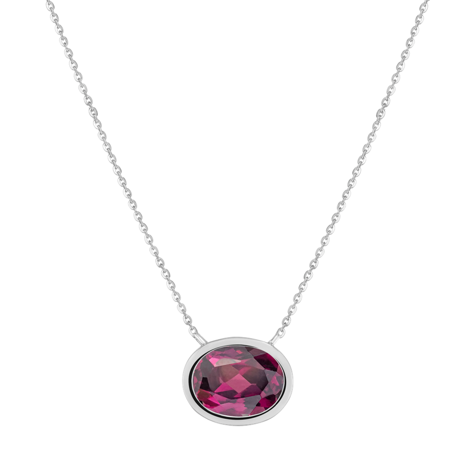 Náhrdelník s rhodolitom Satin Mirror