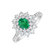 Prsteň s diamantmi a smaragdom Queen of Emerald1