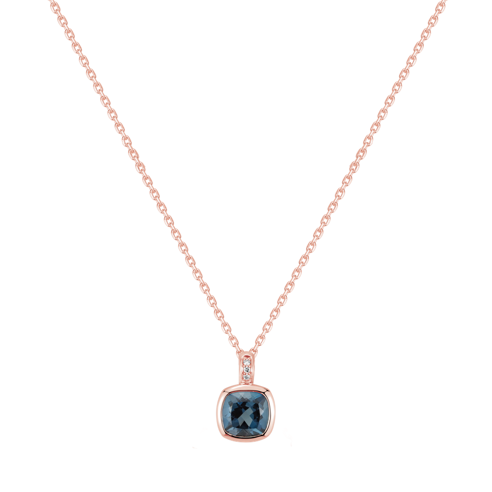 Náhrdelník s diamantmi a topásom Carelia