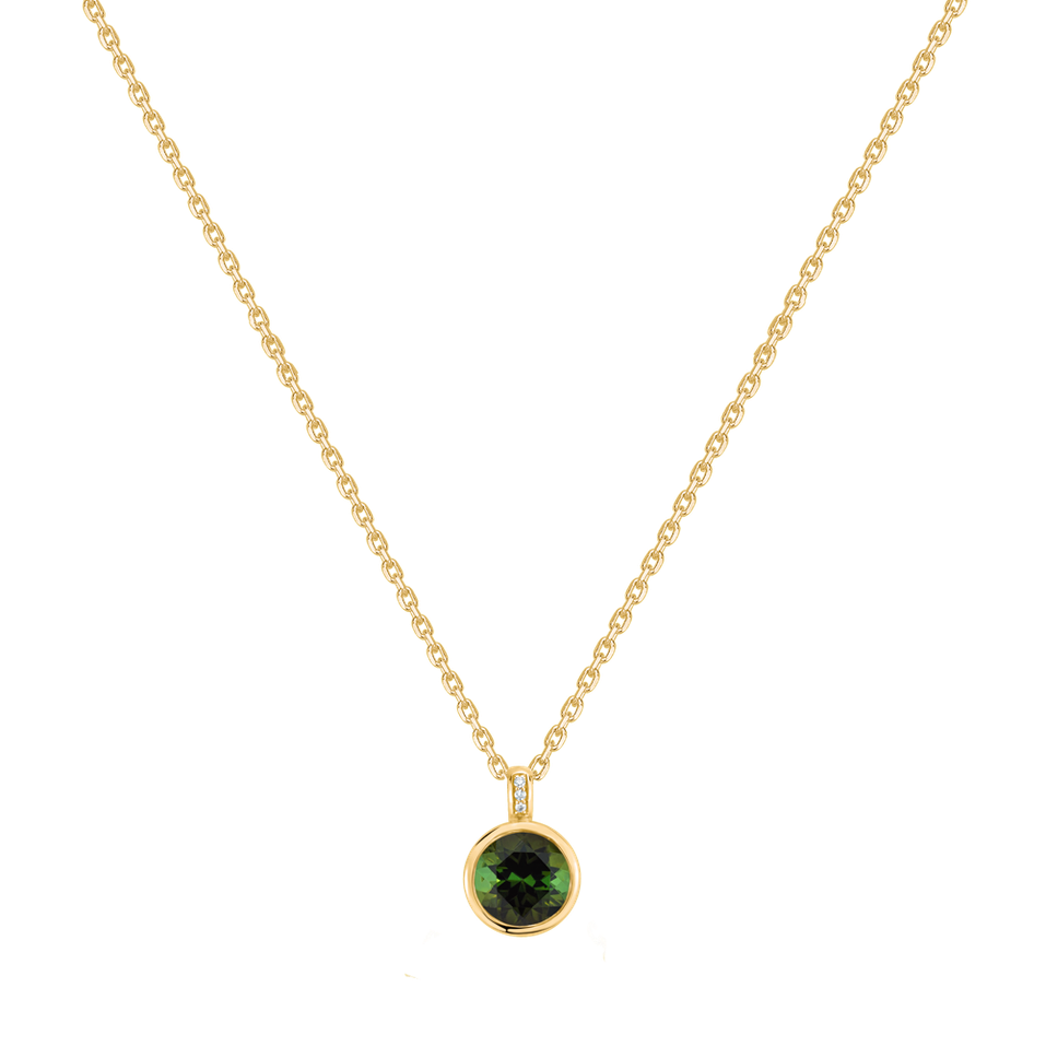Náhrdelník s diamantmi a turmalínom Regal Elegance
