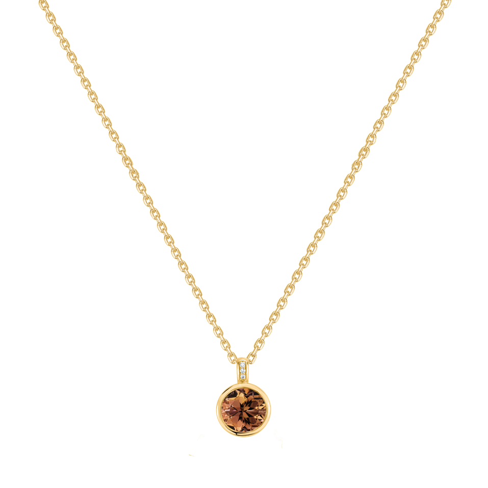 Náhrdelník s diamantmi a turmalínom Regal Elegance