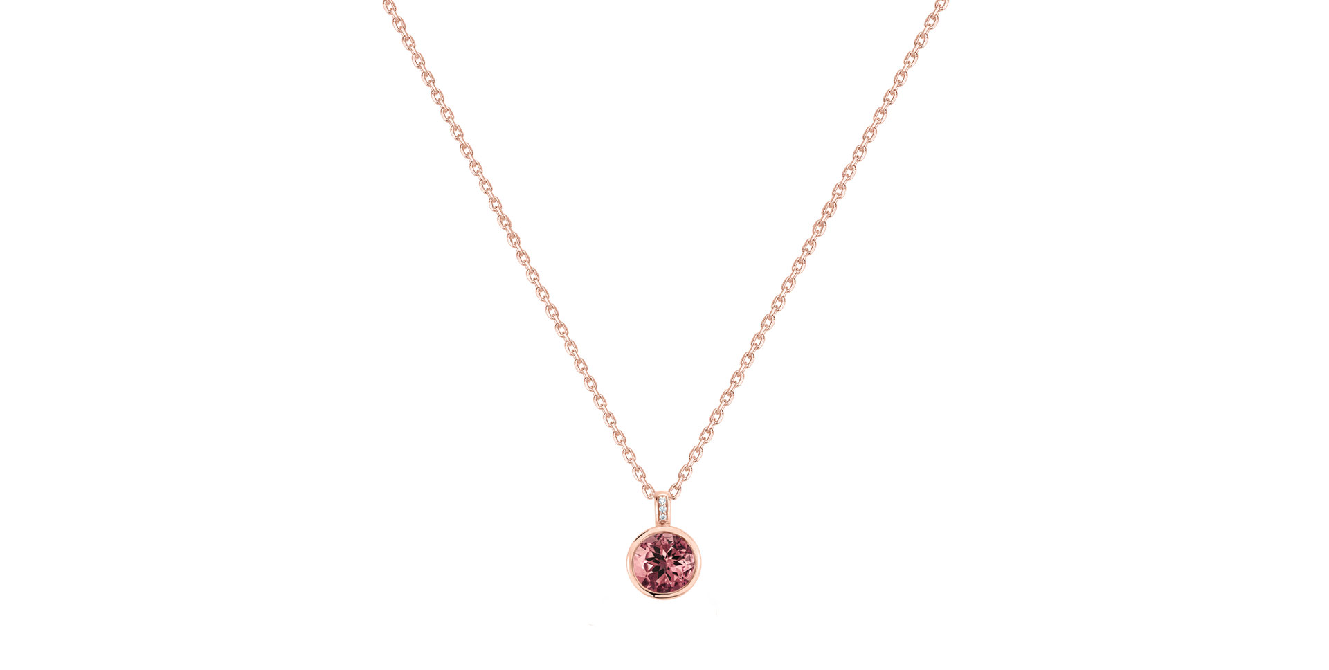 Náhrdelník s diamantmi a turmalínom Regal Elegance