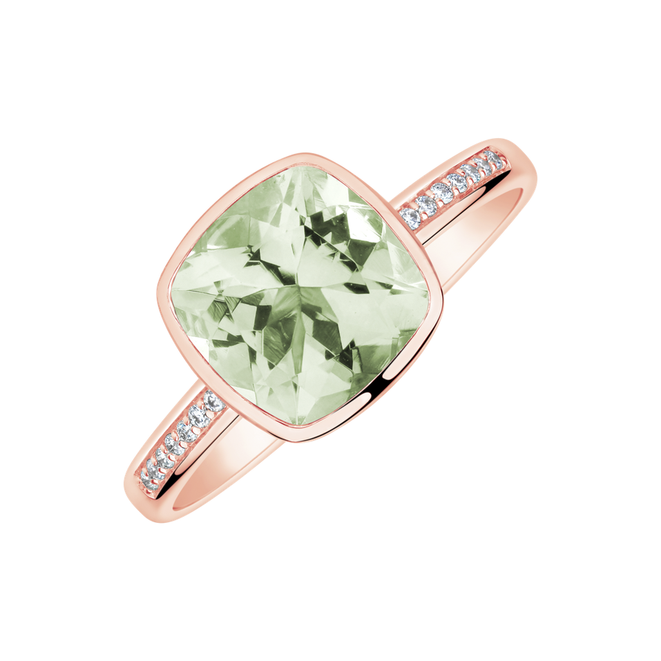 Prsteň s diamantmi a ametystom Carelia