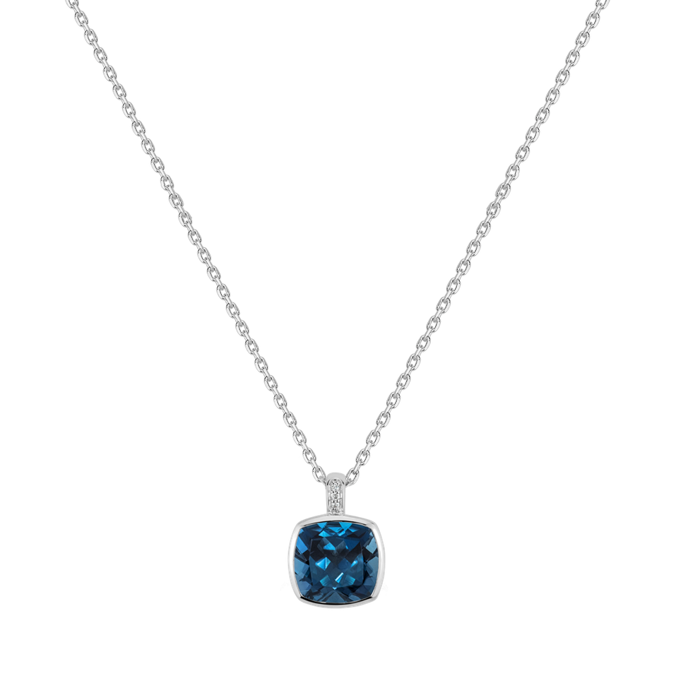 Náhrdelník s diamantmi a topásom Carelia