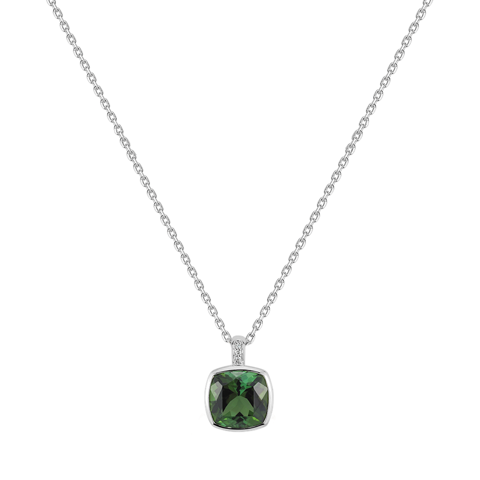 Náhrdelník s diamantmi a turmalínom Carelia