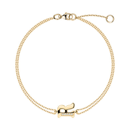 Náramok s diamantmi Alluring Letter