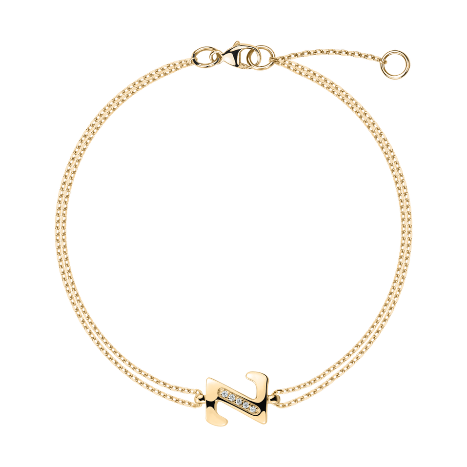 Náramok s diamantmi Alluring Letter