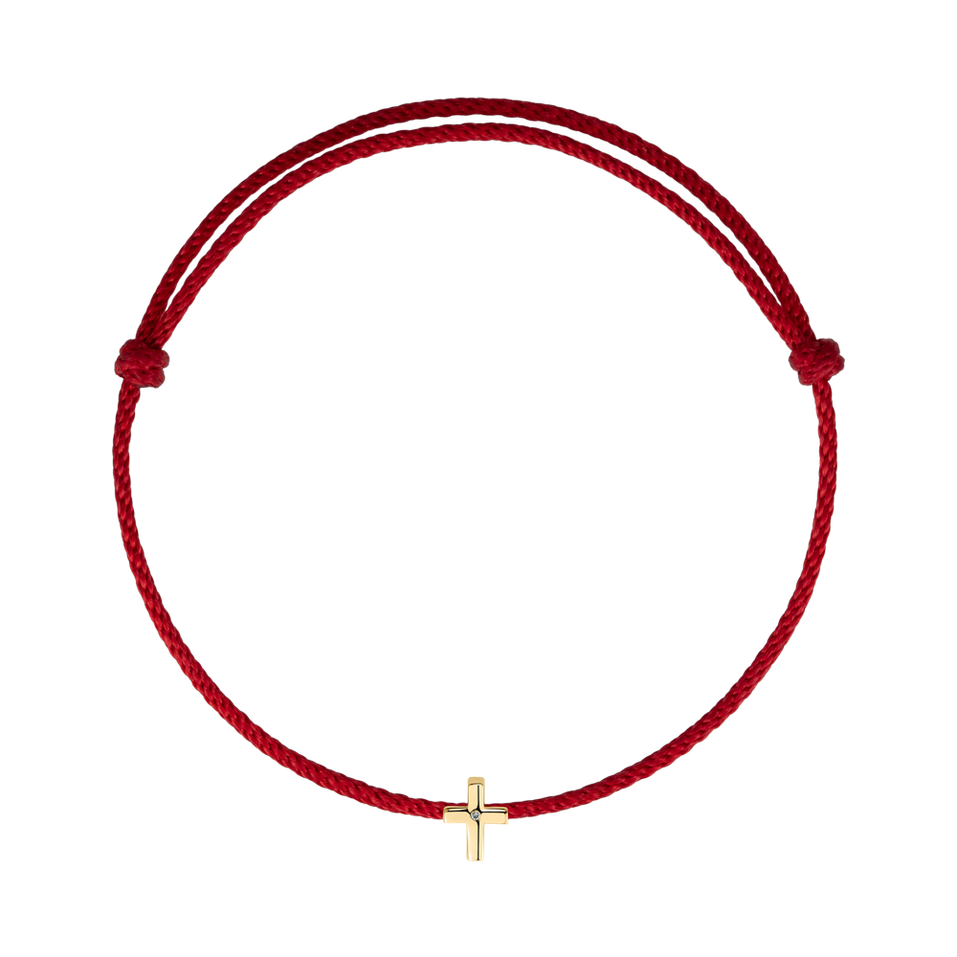 Náramok s diamantom Little Cross