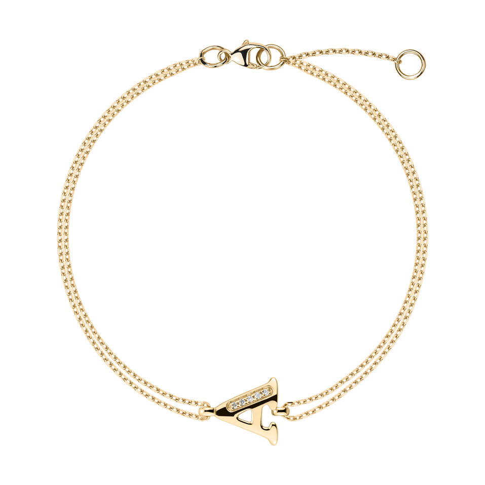 Náramok s diamantmi Alluring Letter