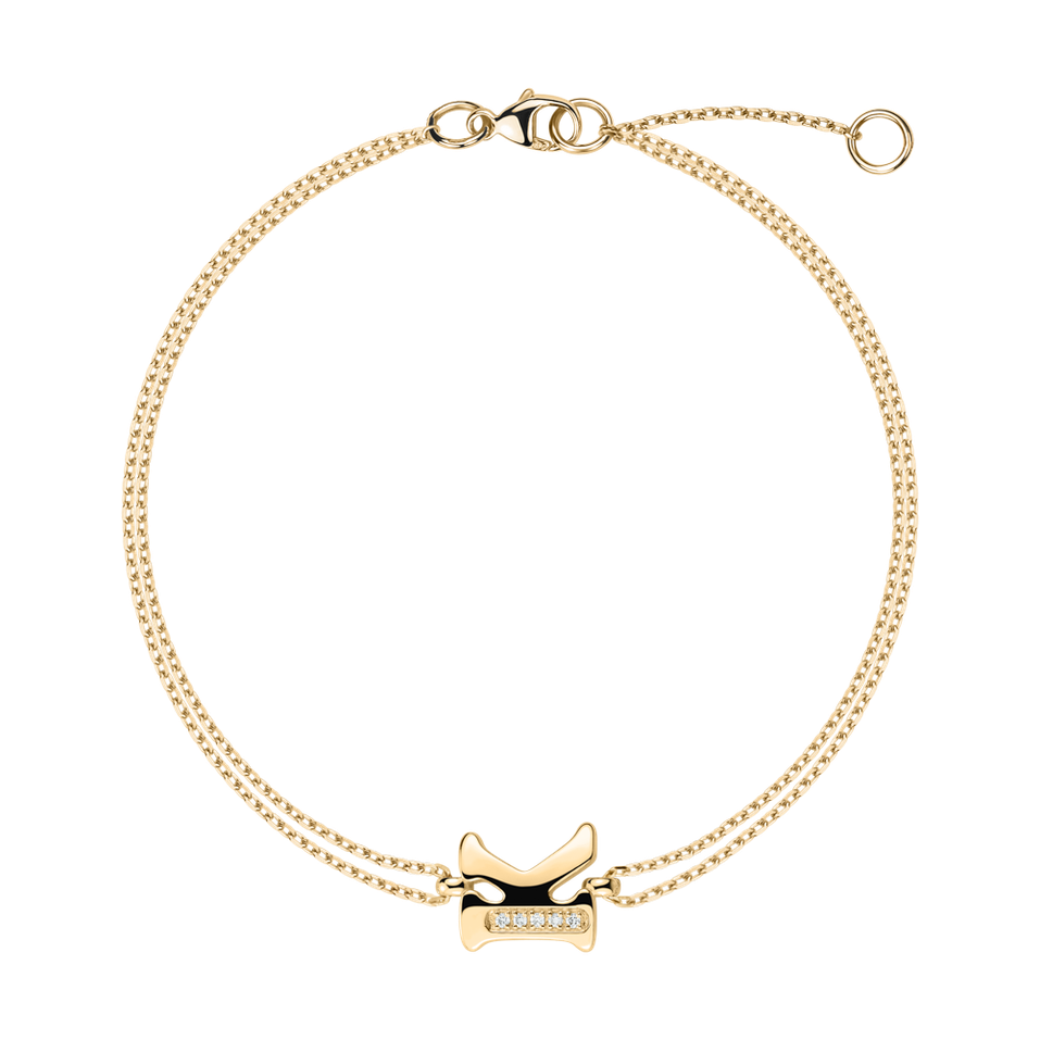 Náramok s diamantmi Alluring Letter