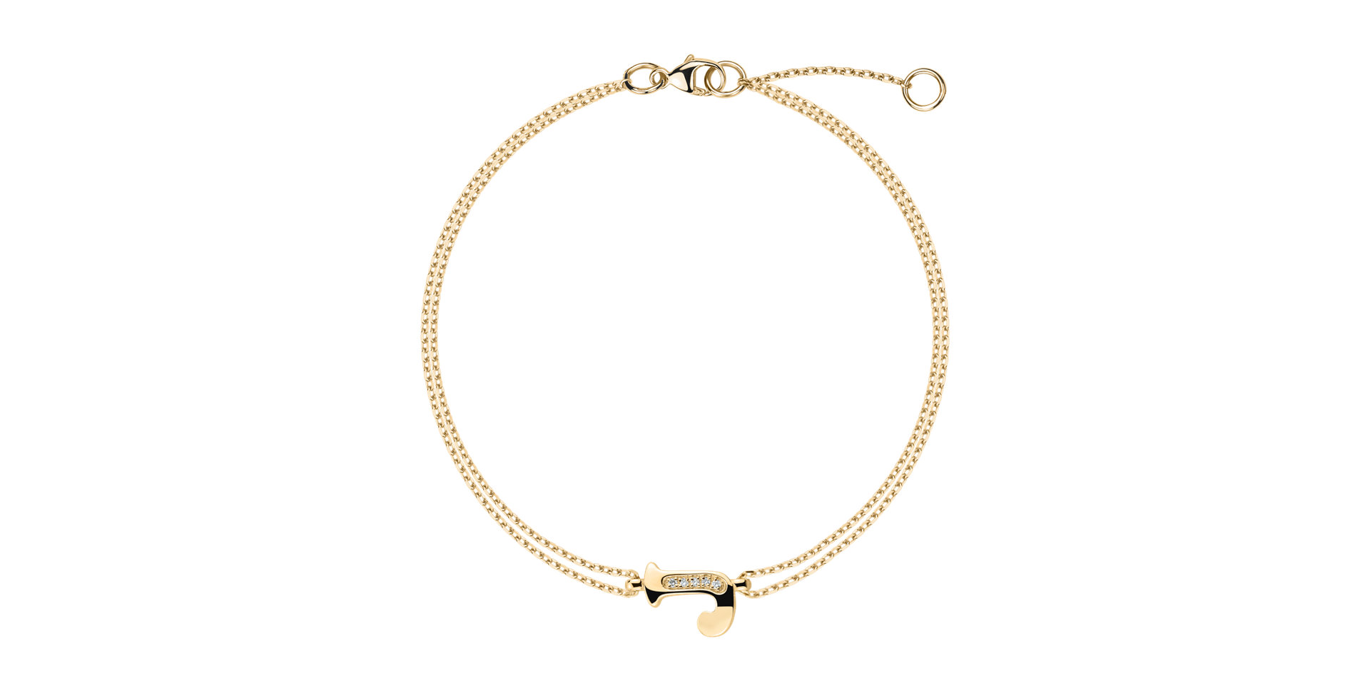 Náramok s diamantmi Alluring Letter