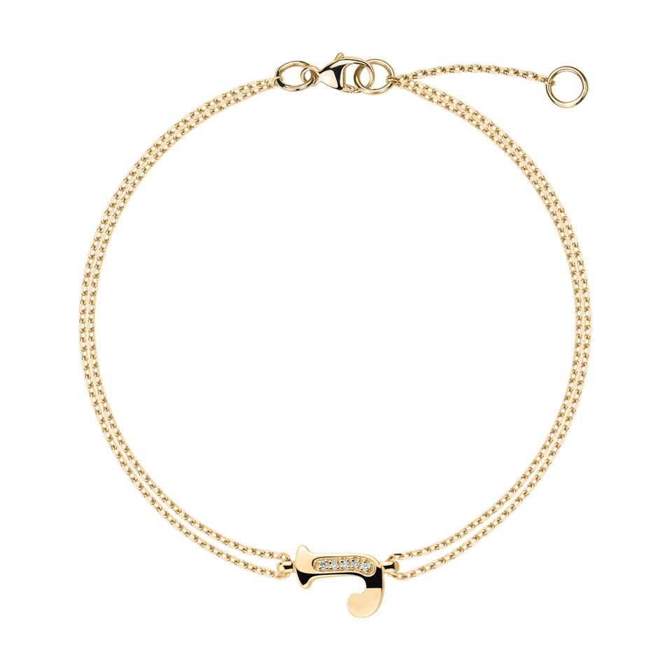 Náramok s diamantmi Alluring Letter