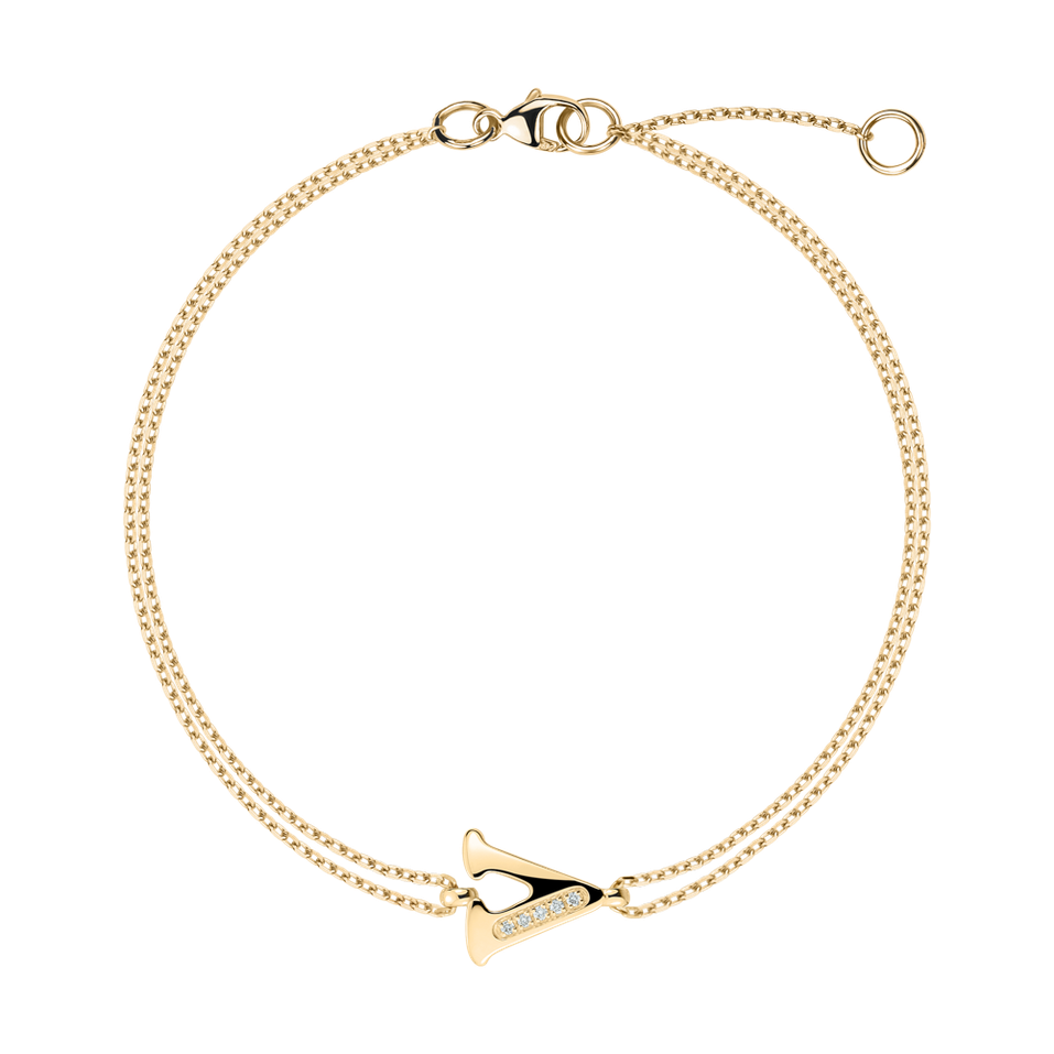 Náramok s diamantmi Alluring Letter