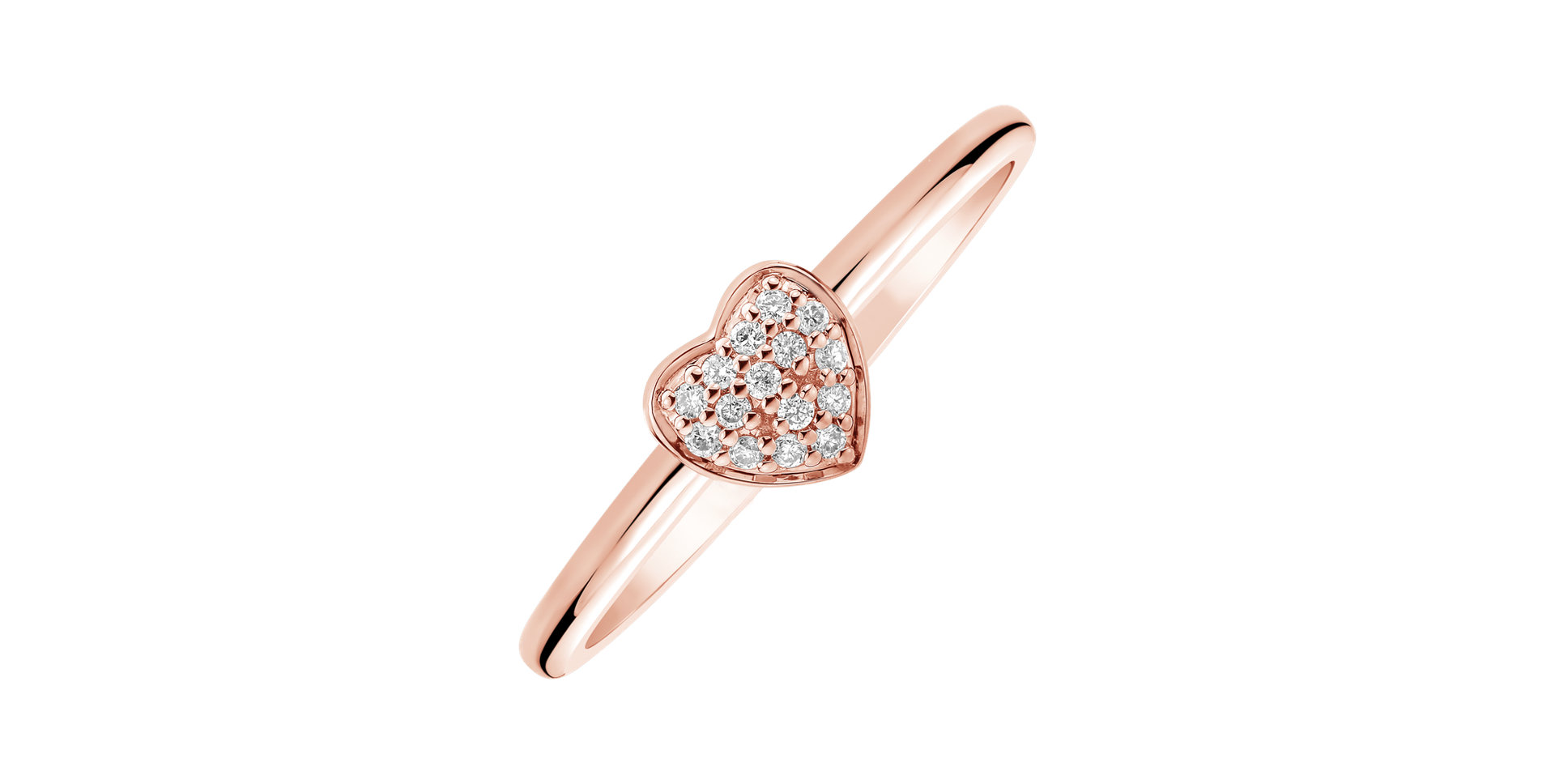 Prsteň s diamantmi Sparkle Heart