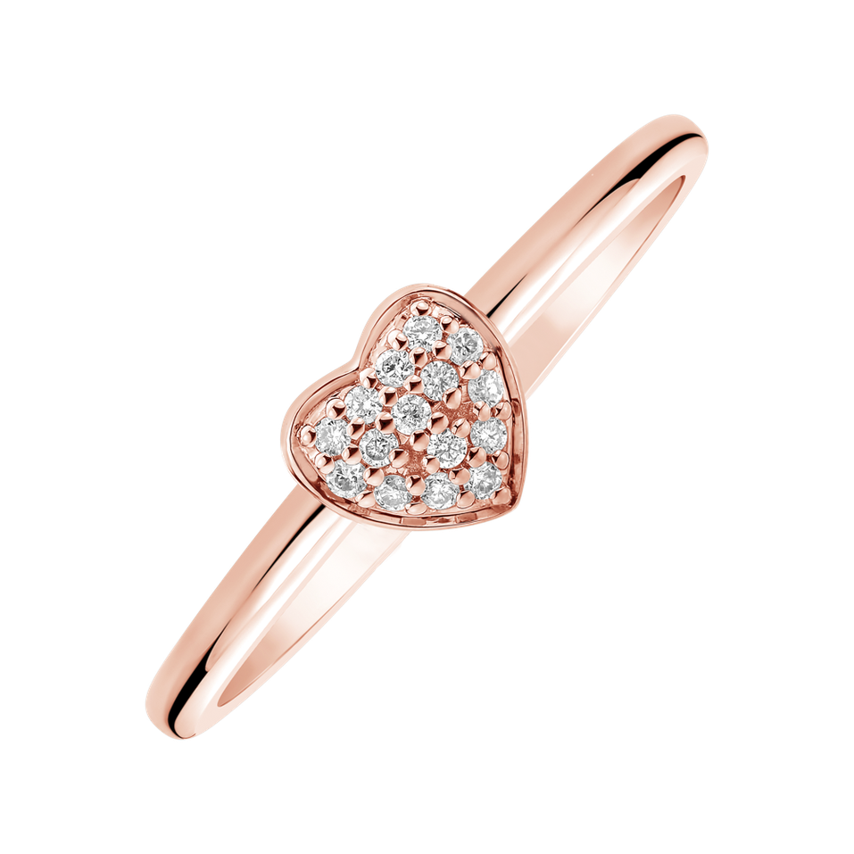 Prsteň s diamantmi Sparkle Heart