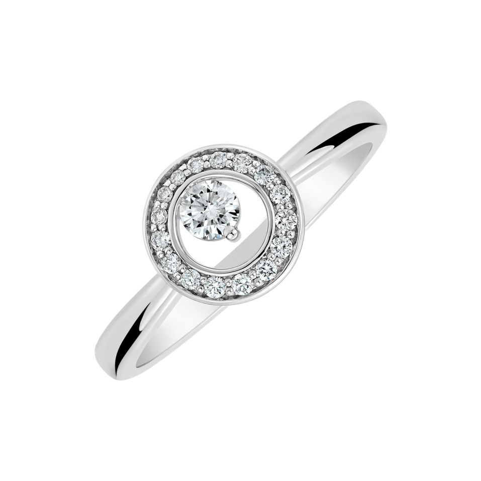 Prsteň s diamantmi Hidden Circle