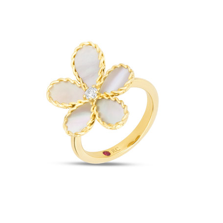 Prsteň s diamantom a perleťou Jasmine