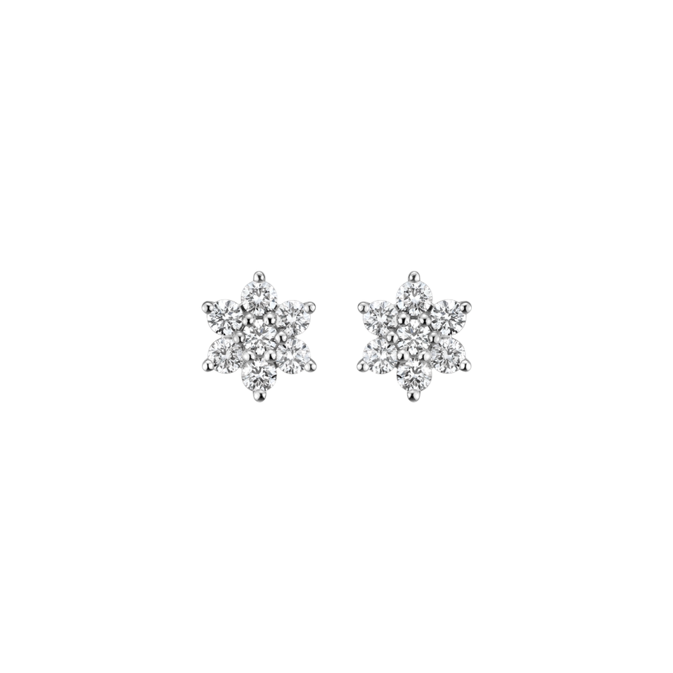 Náušnice s diamantmi Magic Snowflake