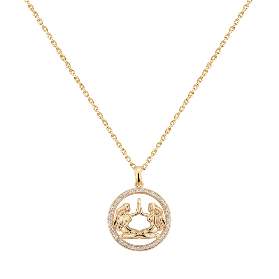 Náhrdelník s diamantmi Starlit Zodiac Gemini